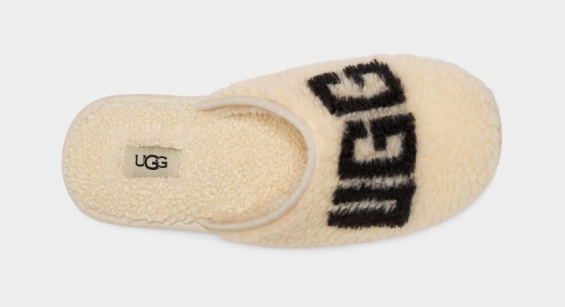 Ugg Scuff Curly Tryck Tofflor Herr Beige | Sverige-64592