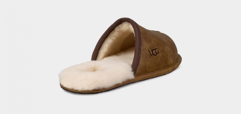 Ugg Scuff Deco Läder Tofflor Herr Bruna | Sverige-94318