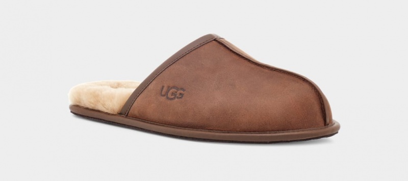 Ugg Scuff Läder Tofflor Herr Bruna | Sverige-41603