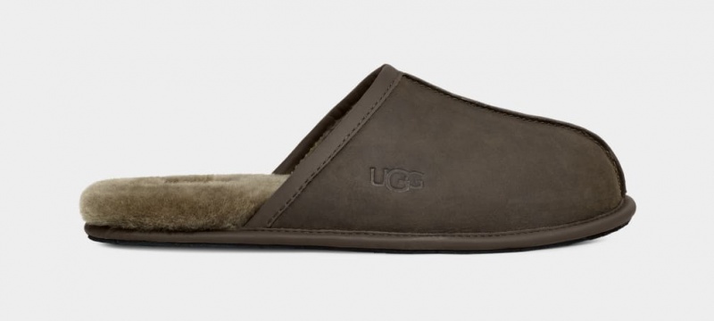 Ugg Scuff Läder Tofflor Herr Olivgröna | Sverige-78625