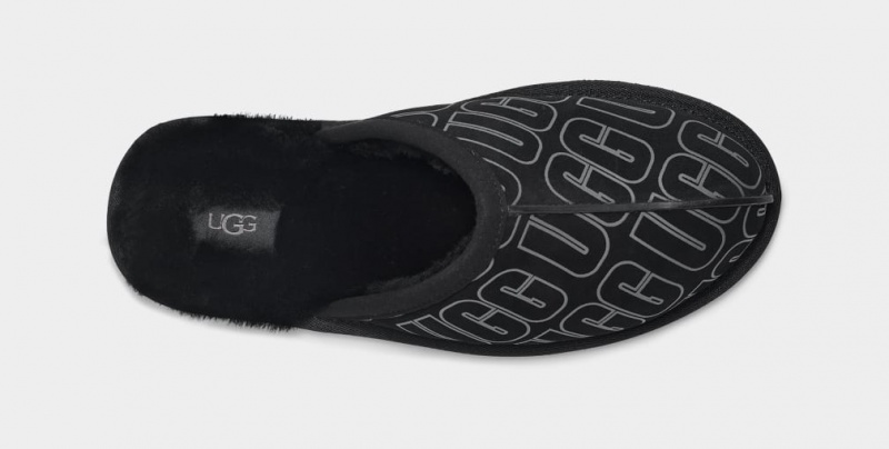 Ugg Scuff Ugg Tryck Tofflor Herr Svarta | Sverige-83067