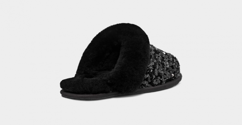 Ugg Scuffette II Tjock Sequin Tofflor Dam Svarta | Sverige-13290