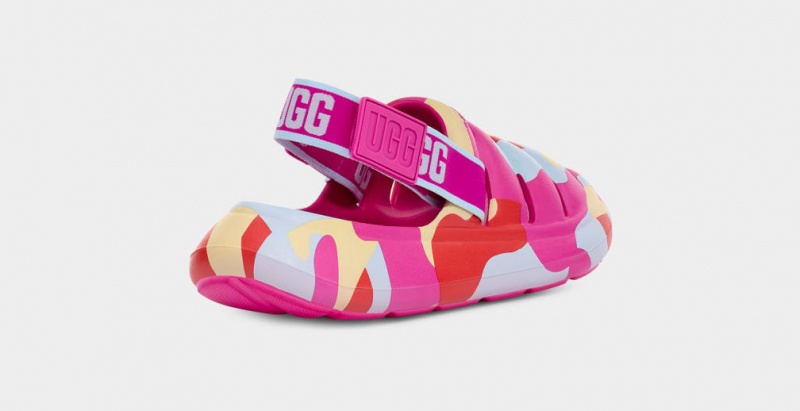 Ugg Sport Yeah Badtofflor Camopop Sandaler Dam Rosa | Sverige-52879