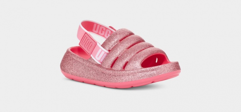 Ugg Sport Yeah Glitter Sandaler Barn Rosa | Sverige-95417