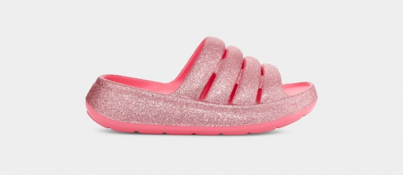 Ugg Sport Yeah Glitter Sandaler Barn Rosa | Sverige-95417