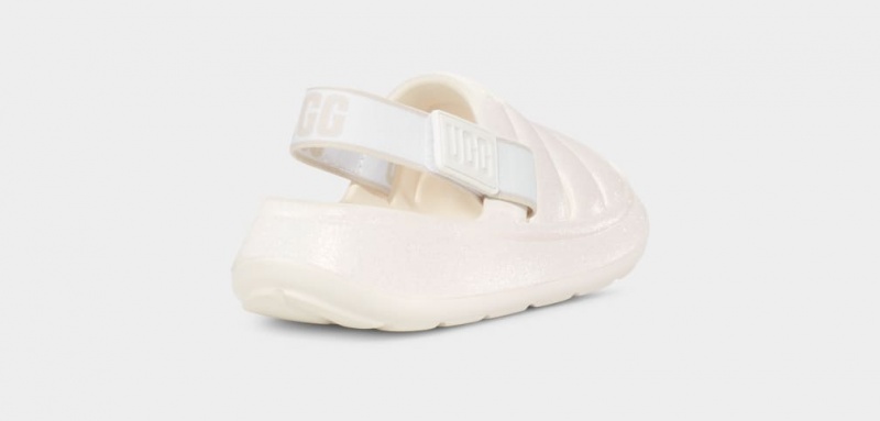 Ugg Sport Yeah Glitter Sandaler Barn Vita | Sverige-25167