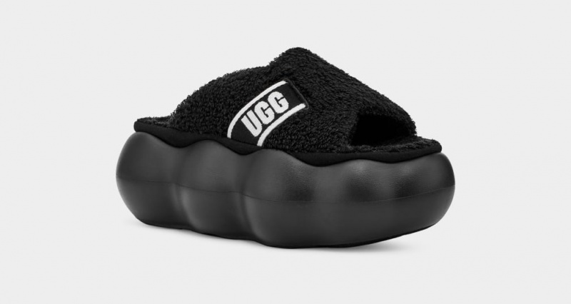 Ugg Sugarcloud Badtofflor Sandaler Dam Svarta | Sverige-08459