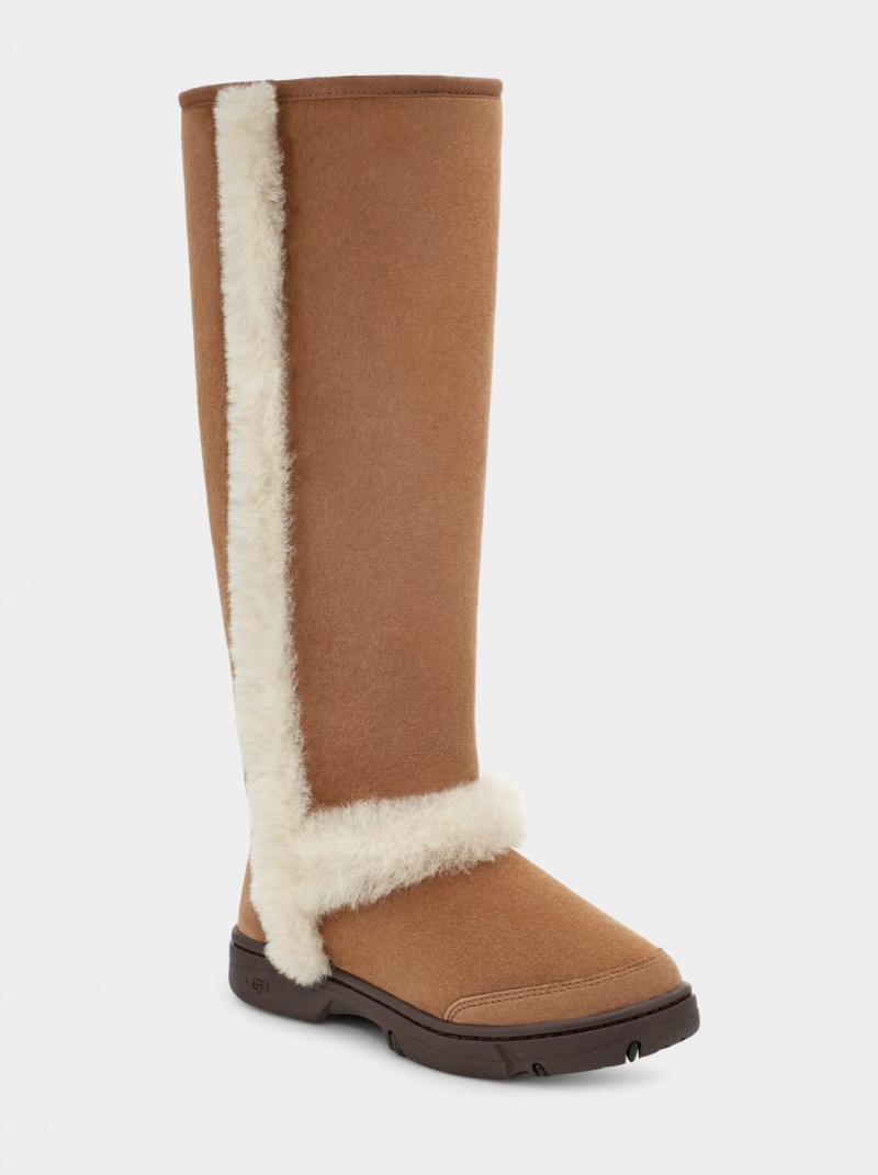 Ugg Sunburst Extra Höga Stövlar Dam Bruna | Sverige-03915