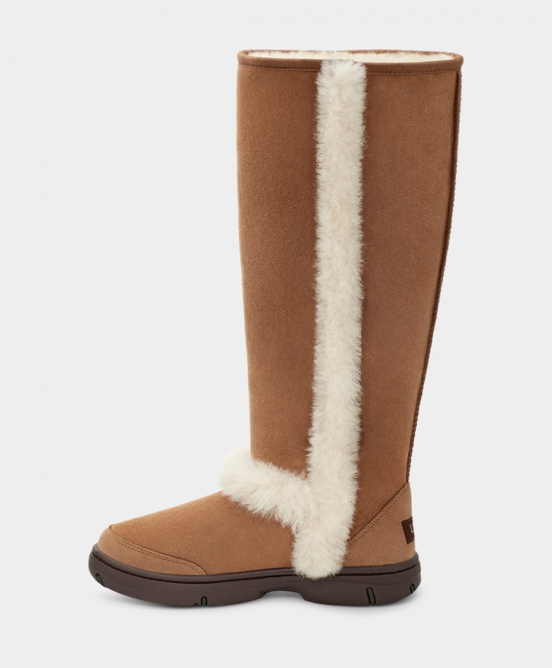 Ugg Sunburst Extra Höga Stövlar Dam Bruna | Sverige-03915