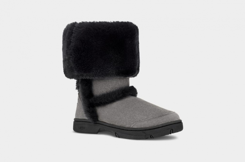 Ugg Sunburst Höga Stövlar Dam Grå Svarta | Sverige-96305