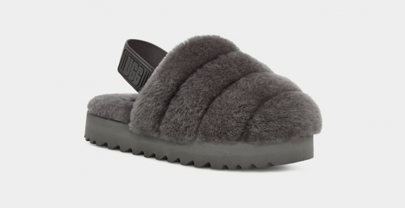 Ugg Super Fluff Tofflor Dam Grå | Sverige-81543