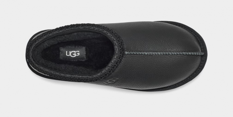 Ugg Tasman Läder Tofflor Herr Svarta | Sverige-76204