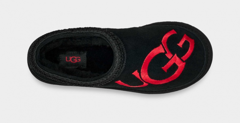 Ugg Tasman Logo Tofflor Herr Svarta Röda | Sverige-58496