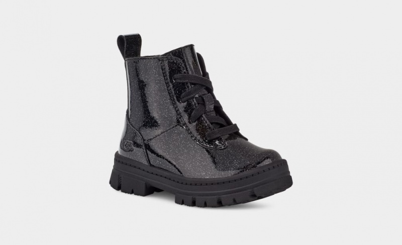 Ugg Toddler Ashton Spets Up Glitter Stövlar Barn Svarta | Sverige-92561