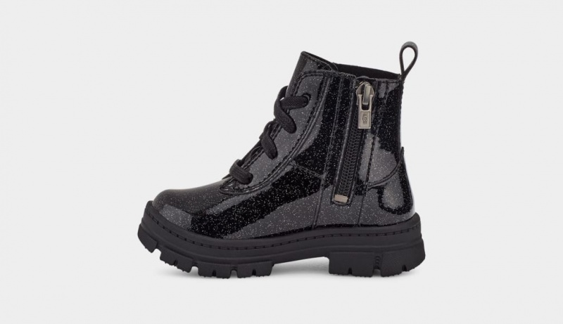 Ugg Toddler Ashton Spets Up Glitter Stövlar Barn Svarta | Sverige-92561