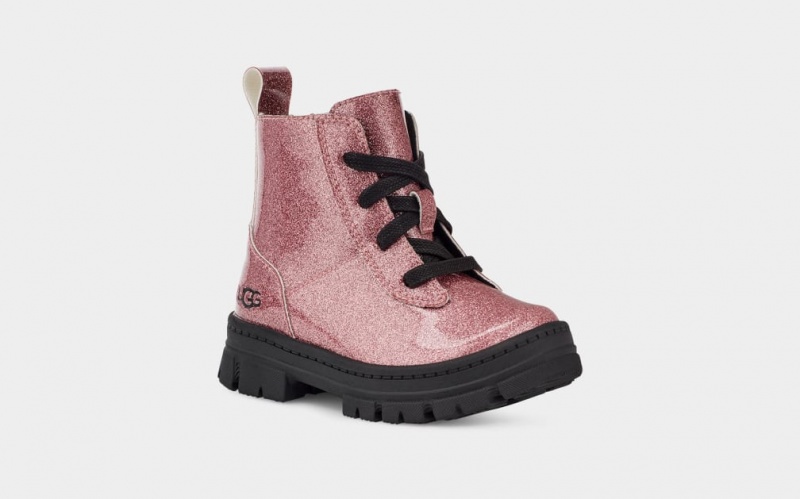 Ugg Toddler Ashton Spets Up Glitter Stövlar Barn Rosa | Sverige-08243