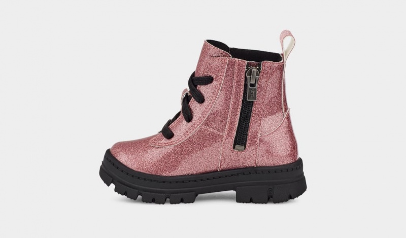 Ugg Toddler Ashton Spets Up Glitter Stövlar Barn Rosa | Sverige-08243