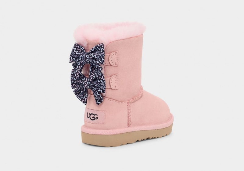 Ugg Toddler Bailey Bow Squiggles Stövlar Barn Rosa | Sverige-70186