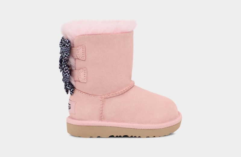 Ugg Toddler Bailey Bow Squiggles Stövlar Barn Rosa | Sverige-70186