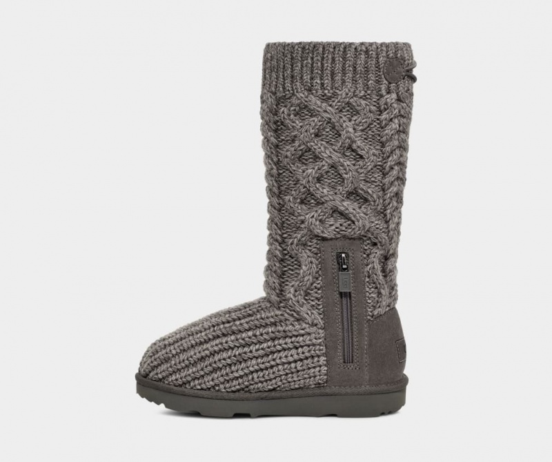 Ugg Toddler Classic Cardi Cabled Knit Stövlar Barn Grå | Sverige-17382