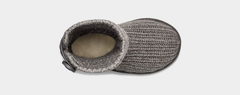 Ugg Toddler Classic Cardi Cabled Knit Stövlar Barn Grå | Sverige-17382