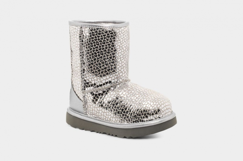 Ugg Toddler Classic II Gel Hearts Stövlar Barn Silver | Sverige-73819