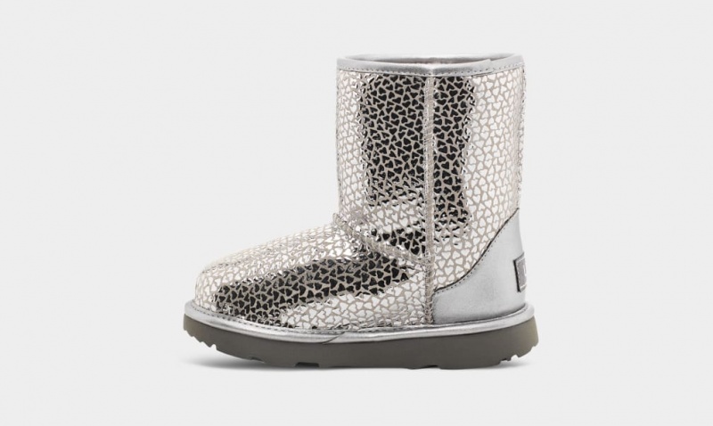 Ugg Toddler Classic II Gel Hearts Stövlar Barn Silver | Sverige-73819