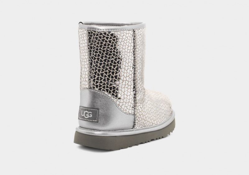 Ugg Toddler Classic II Gel Hearts Stövlar Barn Silver | Sverige-73819