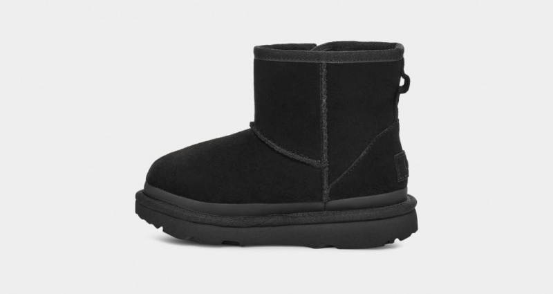 Ugg Toddler Classic Mini Dragkedja Tape Logo Stövlar Barn Svarta | Sverige-38794