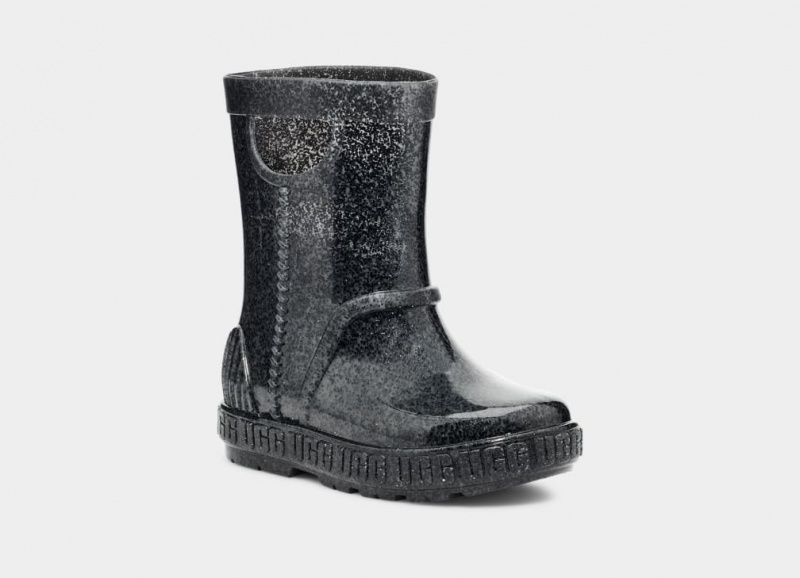 Ugg Toddler Drizlita Glitter Gummistövlar Barn Svarta | Sverige-39824