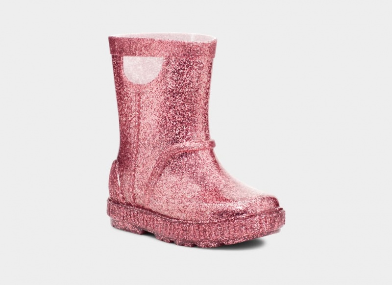 Ugg Toddler Drizlita Glitter Gummistövlar Barn Rosa | Sverige-13098