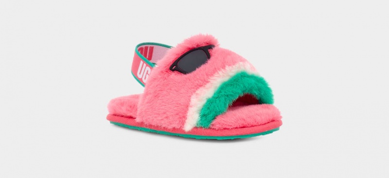 Ugg Toddler Fluff Yeah Watermelon Stuffie Tofflor Barn Rosa | Sverige-20316