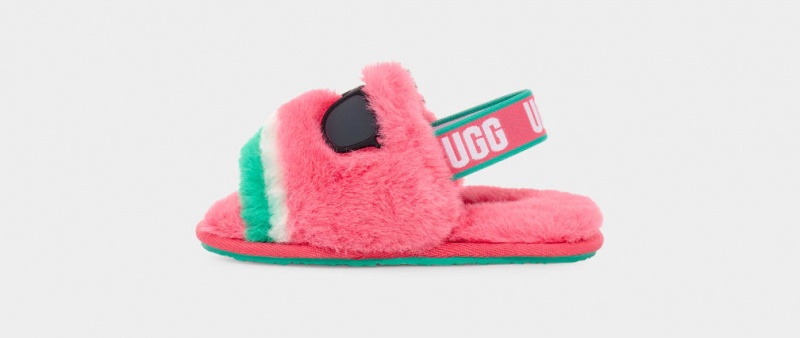 Ugg Toddler Fluff Yeah Watermelon Stuffie Tofflor Barn Rosa | Sverige-20316