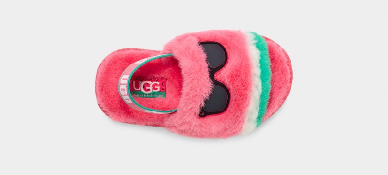 Ugg Toddler Fluff Yeah Watermelon Stuffie Tofflor Barn Rosa | Sverige-20316