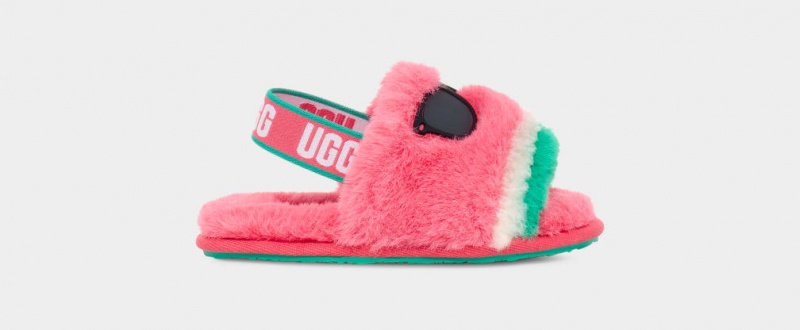 Ugg Toddler Fluff Yeah Watermelon Stuffie Tofflor Barn Rosa | Sverige-20316