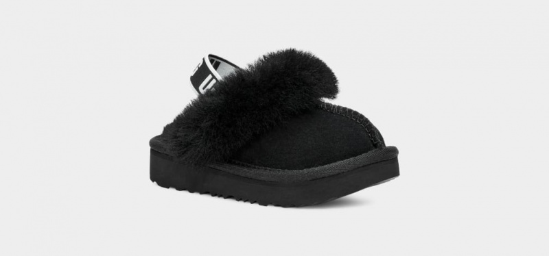 Ugg Toddler Funkette Tofflor Barn Svarta | Sverige-21956