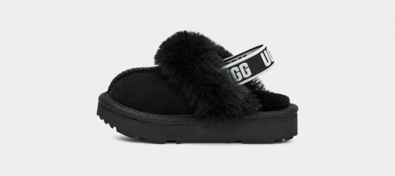 Ugg Toddler Funkette Tofflor Barn Svarta | Sverige-21956