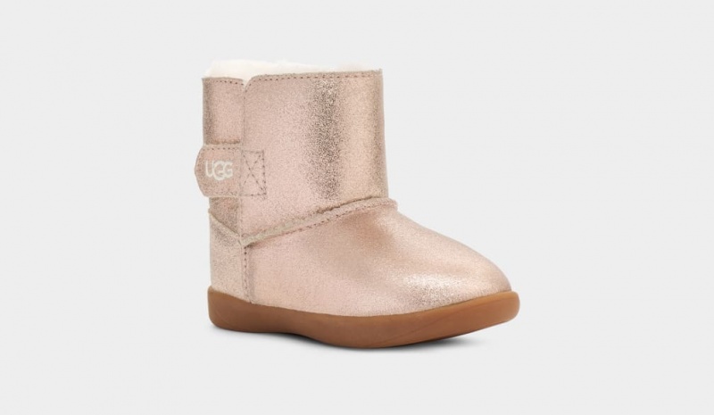 Ugg Toddler Keelan Metallic Glitter Stövlar Barn Rosa Guld | Sverige-46189