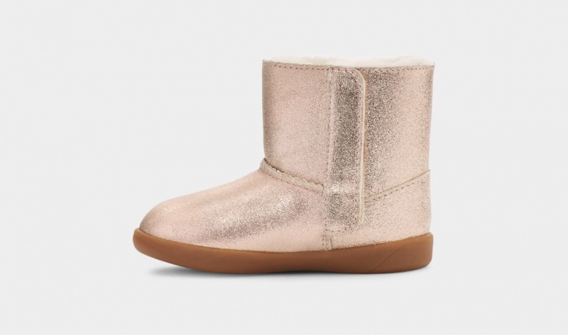 Ugg Toddler Keelan Metallic Glitter Stövlar Barn Rosa Guld | Sverige-46189