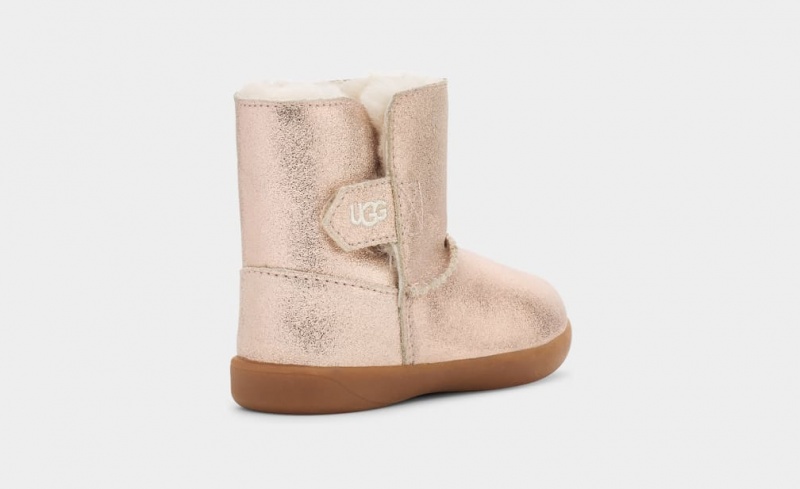 Ugg Toddler Keelan Metallic Glitter Stövlar Barn Rosa Guld | Sverige-46189