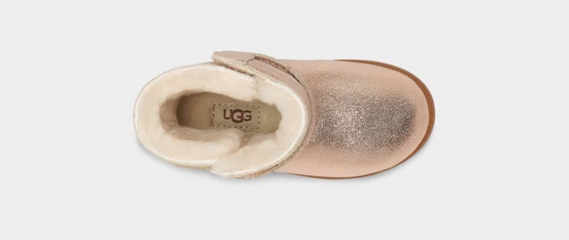 Ugg Toddler Keelan Metallic Glitter Stövlar Barn Rosa Guld | Sverige-46189