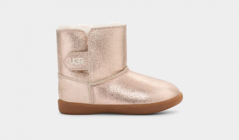 Ugg Toddler Keelan Metallic Glitter Stövlar Barn Rosa Guld | Sverige-46189