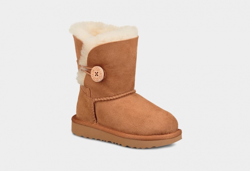 Ugg Toddler Korta Bailey Button II Stövlar Barn Bruna | Sverige-07184