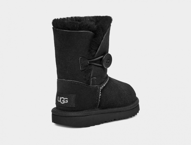 Ugg Toddler Korta Bailey Button II Stövlar Barn Svarta | Sverige-37102