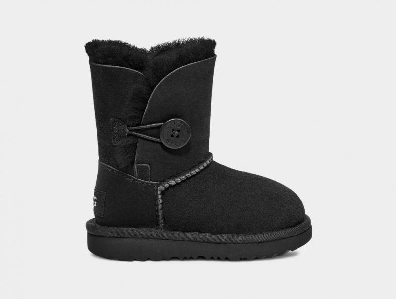 Ugg Toddler Korta Bailey Button II Stövlar Barn Svarta | Sverige-37102