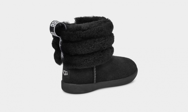 Ugg Toddler Mini Quiltad Fluff Ankle Stövlar Barn Svarta | Sverige-23947