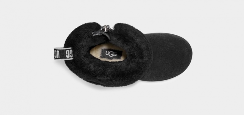 Ugg Toddler Mini Quiltad Fluff Ankle Stövlar Barn Svarta | Sverige-23947