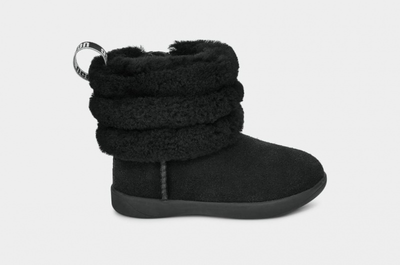 Ugg Toddler Mini Quiltad Fluff Ankle Stövlar Barn Svarta | Sverige-23947