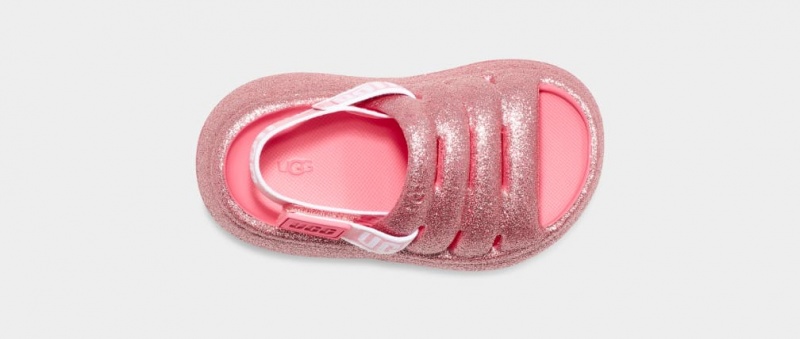 Ugg Toddler Sport Yeah Glitter Badtofflor Tofflor Barn Rosa | Sverige-93208