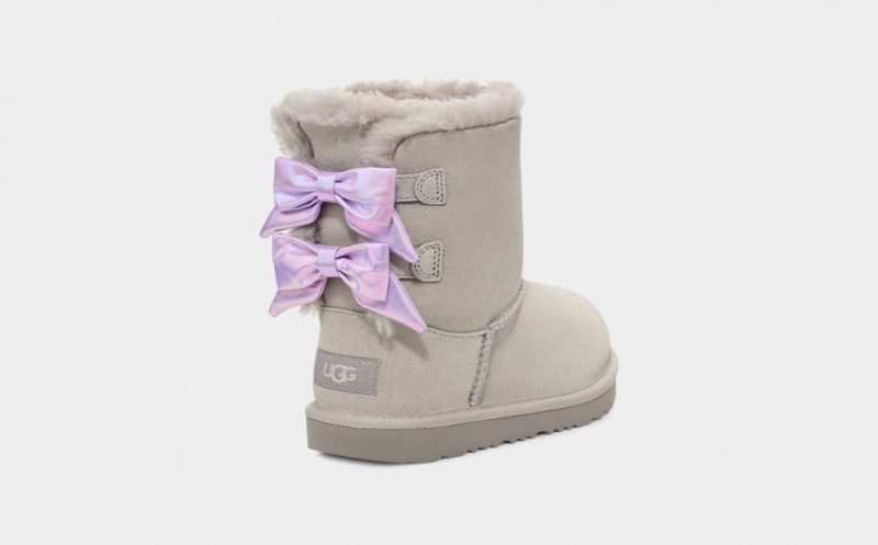 Ugg Toddler T Bailey Bow Iridescent Stövlar Barn Grå | Sverige-64078